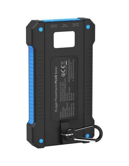 Xlayer Powerbank PLUS Solar Black/Blue 8000mAh