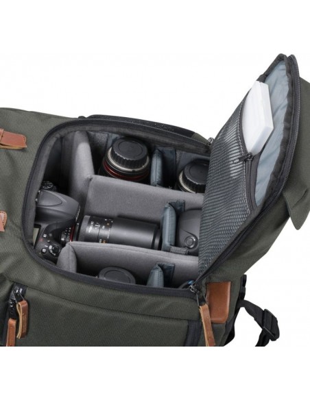 mantona Photo Backpack Luis green Retro