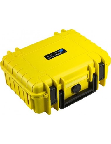 B-W Outdoor Case Type 1000 yellow with pre-cut foam insert