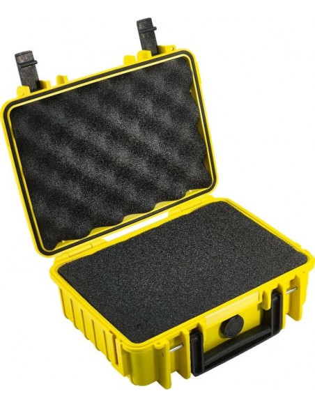 B-W Outdoor Case Type 1000 yellow with pre-cut foam insert