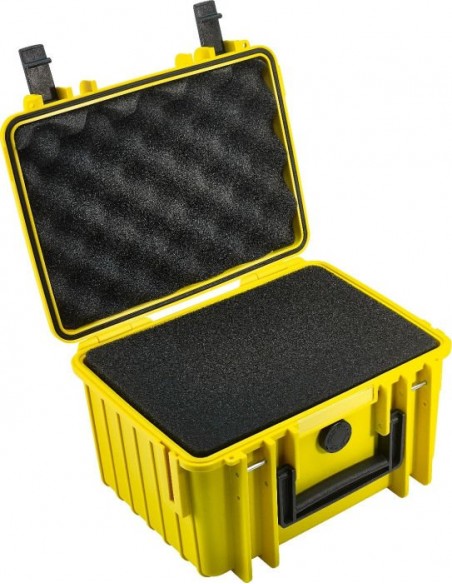 B-W Outdoor Case Type 2000 yellow with pre-cut foam insert