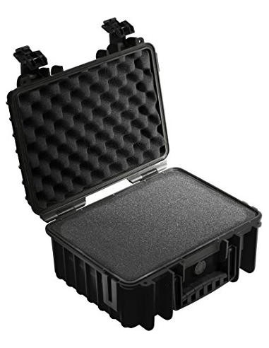 B-W Outdoor Case Type 3000 black with pre-cut foam insert