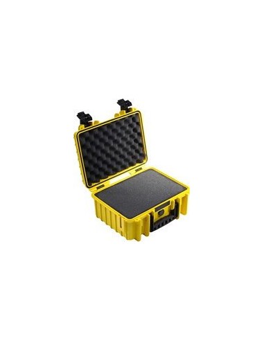 B-W Outdoor Case Type 3000 yellow with pre-cut foam insert