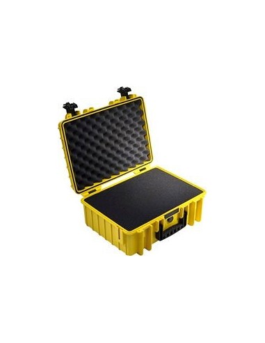 B-W Outdoor Case Type 5000 yellow with pre-cut foam insert