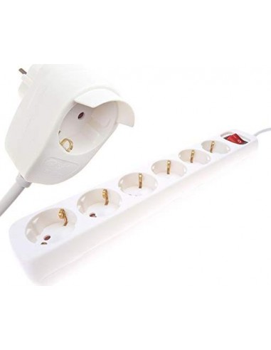 REV Multiple Socket PowerSplit 6-fold 2m white