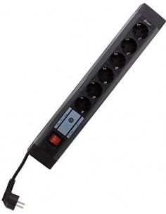 REV Surge protector     6-fold 3,0 m Supra-Guard black