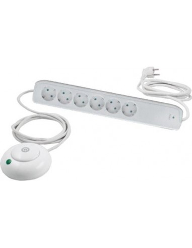 REV Multiple socket outlet  1,5m 6-fold with control switch