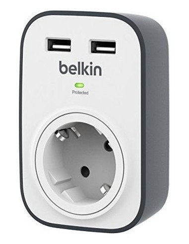 Belkin SurgeCube with 2 x 2.4A Shared USB Charging     BSV103vf