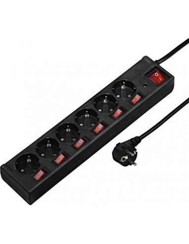 Hama Socket Line 6-fold turnable, single switchable