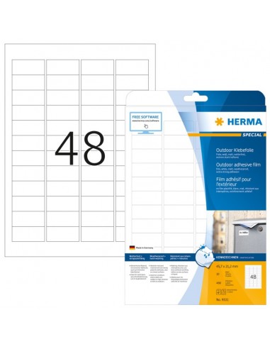 Herma Outdoor Adhesive Film 9535 45,7x21,2  10 sheets 480 pcs.