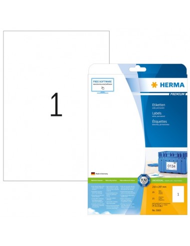 Herma Labels          210X297 25 Sheets DIN A4 25 pcs. 5065