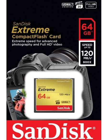 SanDisk Extreme CF          64GB 120MB/s UDMA7   SDCFXSB-064G-G46