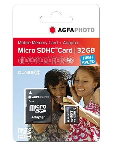 AgfaPhoto MicroSDHC UHS-I   32GB High Speed Class 10 U1 + Adapter