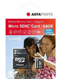 AgfaPhoto MicroSDXC UHS-I   64GB High Speed Class 10 U1 +...