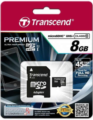 Transcend microSDHC          8GB Class 10 UHS-I...