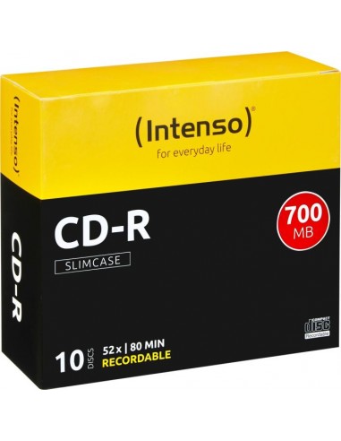 1x10 Intenso CD-R 80 / 700MB 52x Speed, Slimcase