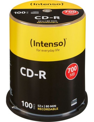 1x100 Intenso CD-R 80 / 700MB 52x Speed, Cakebox