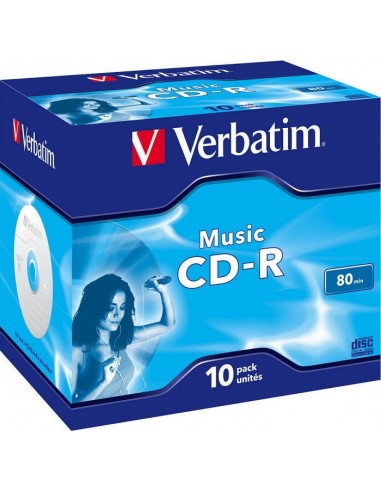 1x10 Verbatim CD-R 80 / 700MB Audio Color  Live it  Jewel Case