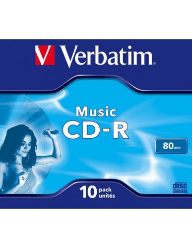 1x10 Verbatim CD-R 80 / 700MB Audio Color  Live...