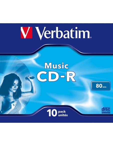 1x10 Verbatim CD-R 80 / 700MB Audio Color  Live it  Jewel Case