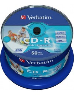 1x50 Verbatim CD-R 80 / 700MB 52x Speed wide printable...