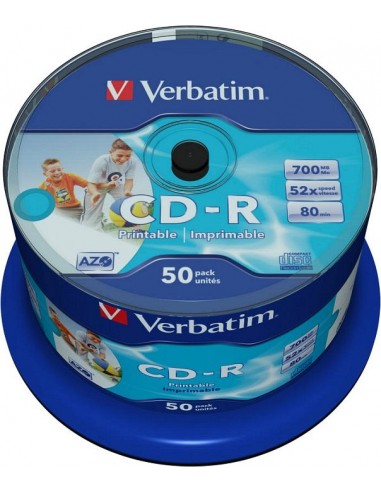 1x50 Verbatim CD-R 80 / 700MB 52x Speed wide...