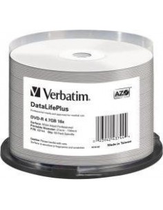 1x50 Verbatim DVD-R 4,7GB 16x wide printable NON-ID
