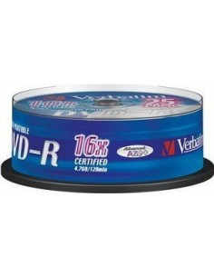 1x25 Verbatim DVD-R 4,7GB 16x Speed, matt silver