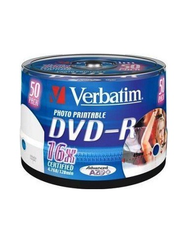 1x50 Verbatim DVD-R 4,7GB 16x Speed, photo printable