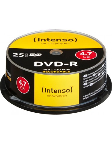 1x25 Intenso DVD-R 4,7GB 16x Speed, Cakebox