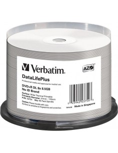 1x50 Verbatim DVD+R Double Layer 8x Speed 8,5GB thermal...