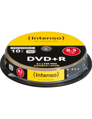 1x10 Intenso DVD+R 8,5GB 8x Speed, Double Layer printable