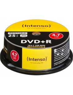 1x25 Intenso DVD+R 4,7GB 16x Speed Cakebox printable