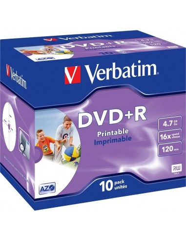 1x10 Verbatim DVD+R 4,7GB Jewel 16x Speed,...