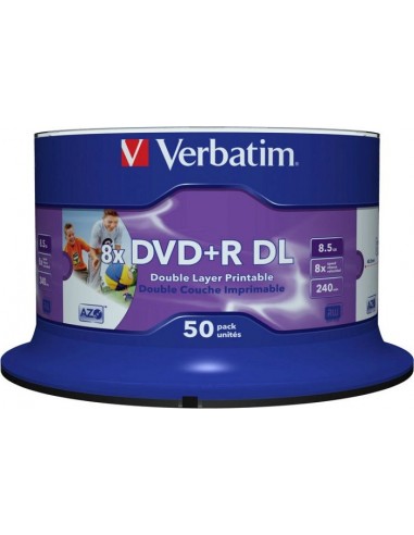 1x50 Verbatim DVD+R Double Layer 8x Speed,...