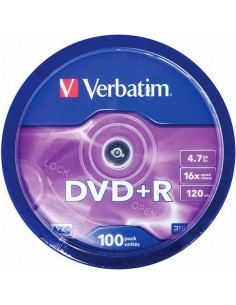 1x100 Verbatim DVD+R 4,7GB 16x Speed, matt silver 2