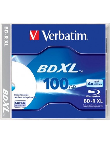 1x5 Verbatim BD-R Blu-Ray 100GB 4x Speed wide...