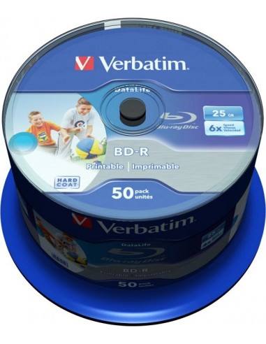 1x50 Verbatim BD-R Blu-Ray 25GB 6x Speed DL Wide Printable CB