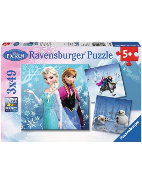 Ravensburger Winter Adventures 3 X 49 pcs Puzzle  Disney Frozen