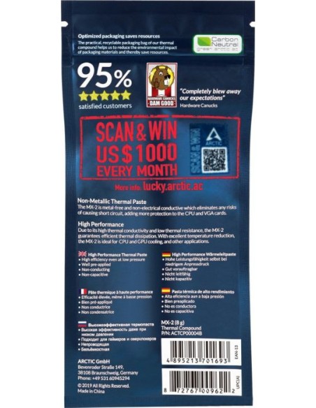 Arctic MX-2 thermal compound Edition 2019 - 8g