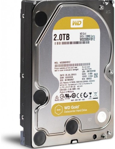 Gold 2TB hard drive