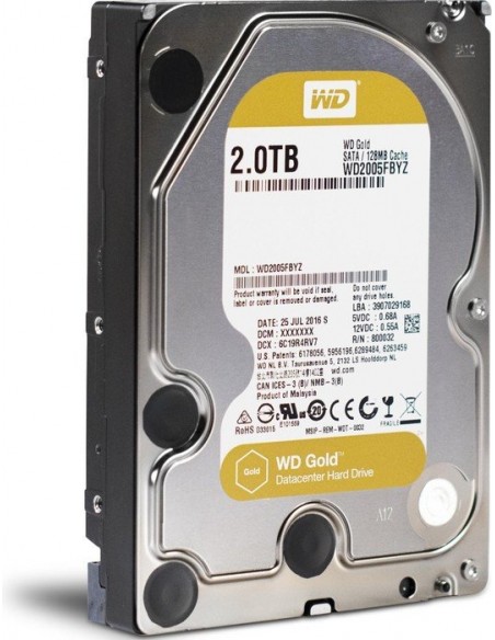 Gold 2TB hard drive