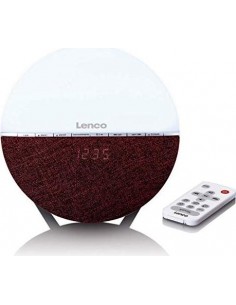 Lenco CRW-04 radio alarm clock burgundy