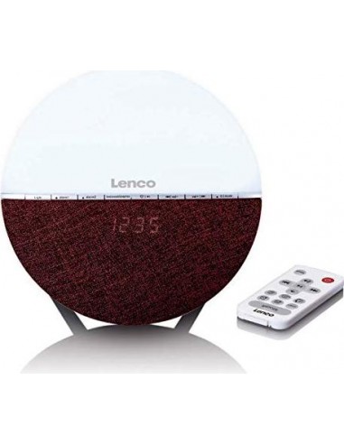 Lenco CRW-04 radio alarm clock burgundy