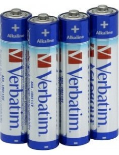 1x4 Verbatim Alkaline Battery Micro AAA LR 03