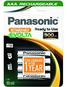 1x4 Panasonic Bat. NiMH Micro AAA 900 mAh