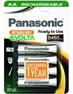 1x4 Panasonic Akku NiMH Mignon AA 2450 mAh Rechargeable...