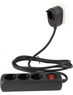 REV Steckdosenleiste 3+1-fach 2m + Schalter schwarz