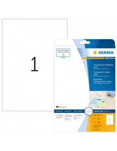 Herma Transparent Labels 210X297 25 Sheets DIN A4 25 pcs....