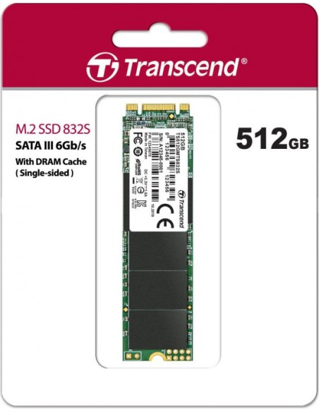 Transcend SSD MTS832S      512GB M.2 SATA III